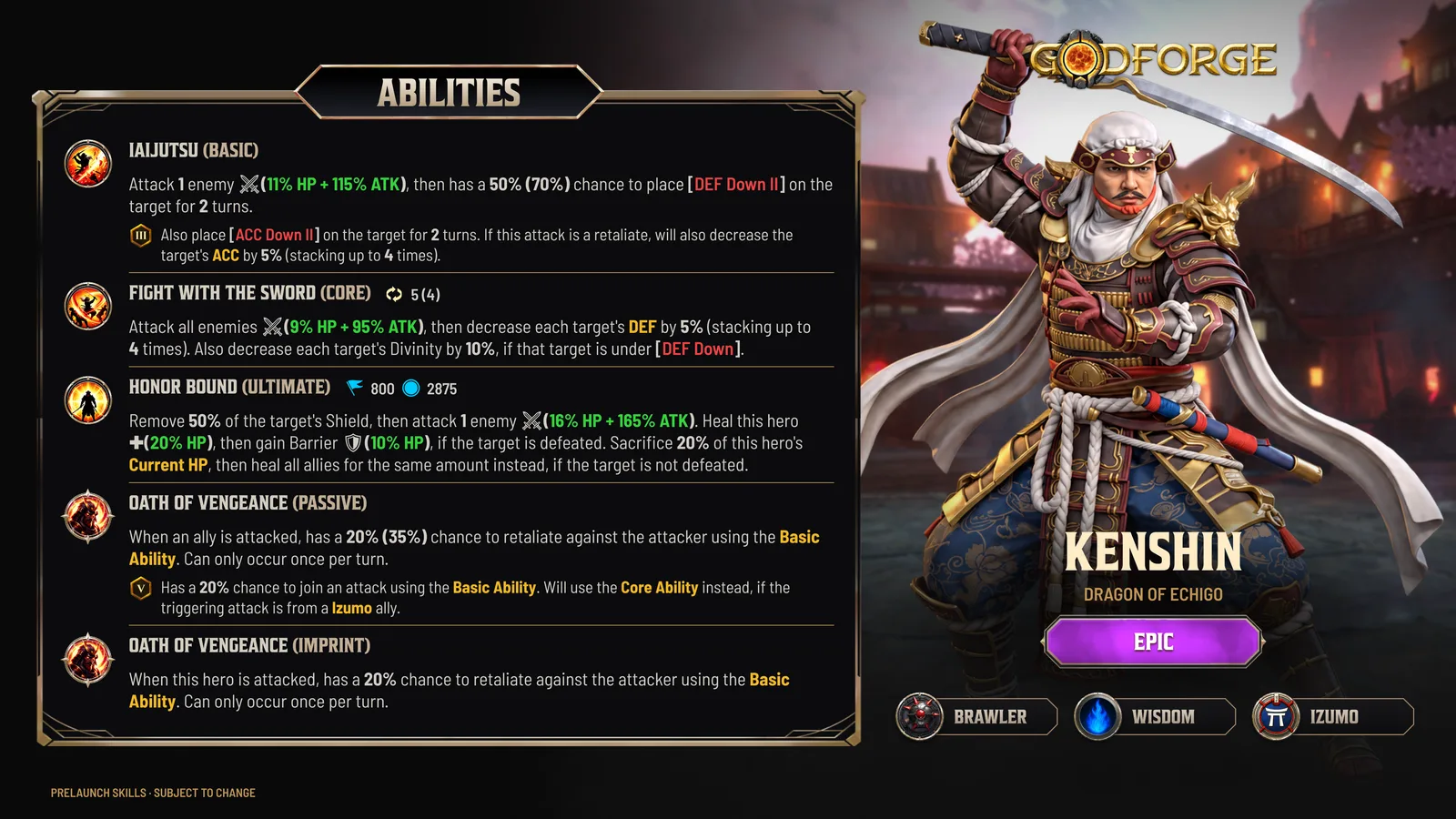 Kenshin's prelaunch kit