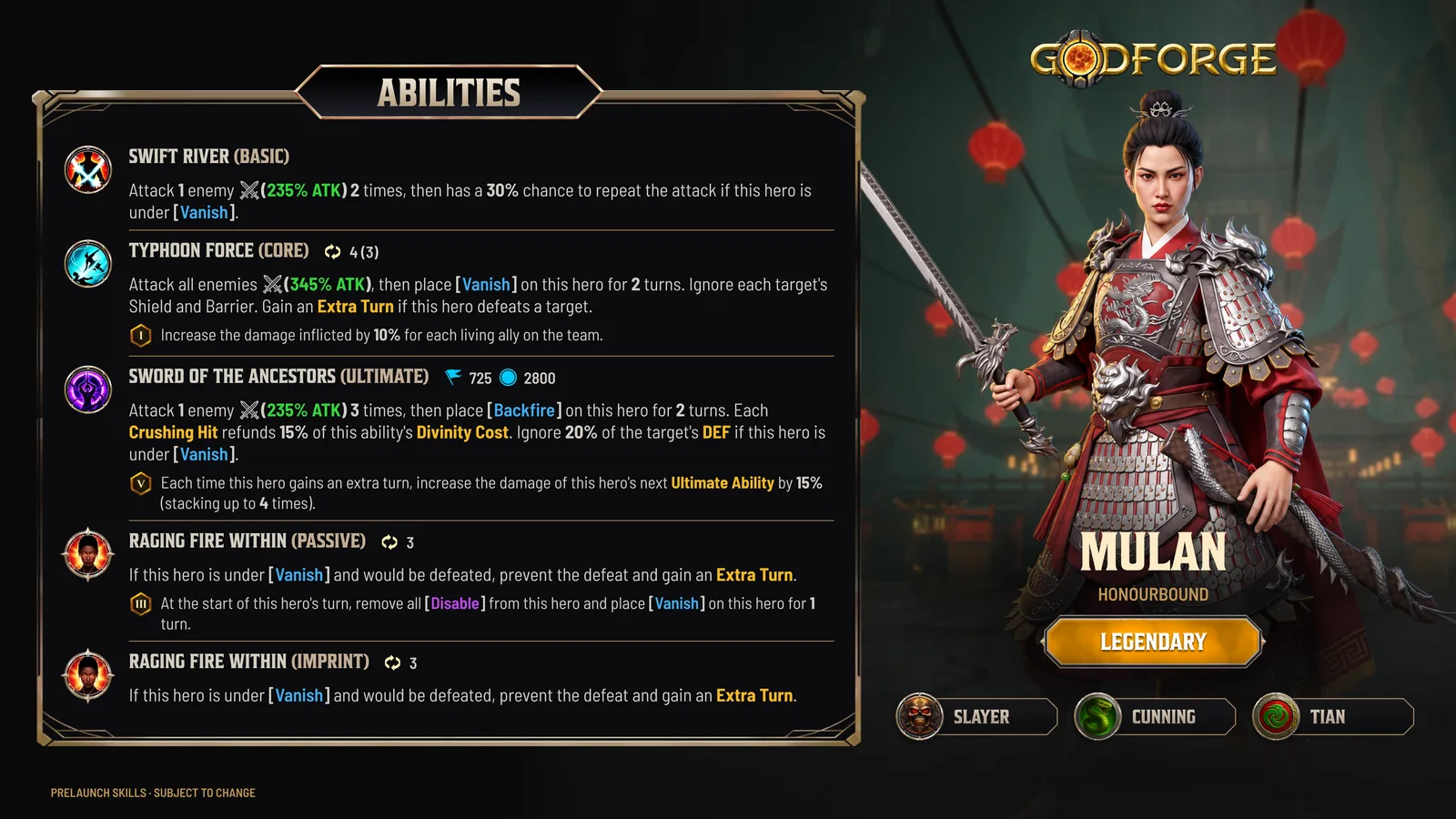Mulan's prelaunch kit